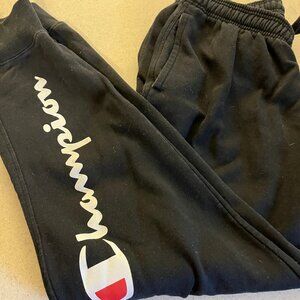 Mens Champion Sweatpants Black Large